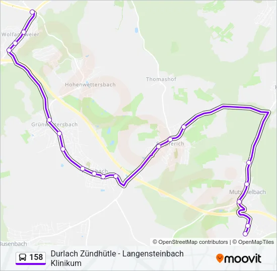 158 Bus Line Map