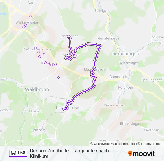 158 Bus Line Map