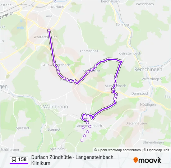 158 Bus Line Map