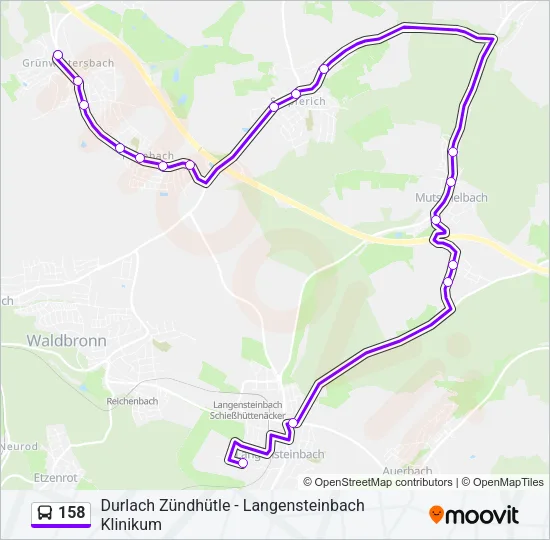 158 Bus Line Map