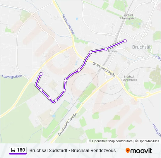180 Bus Line Map