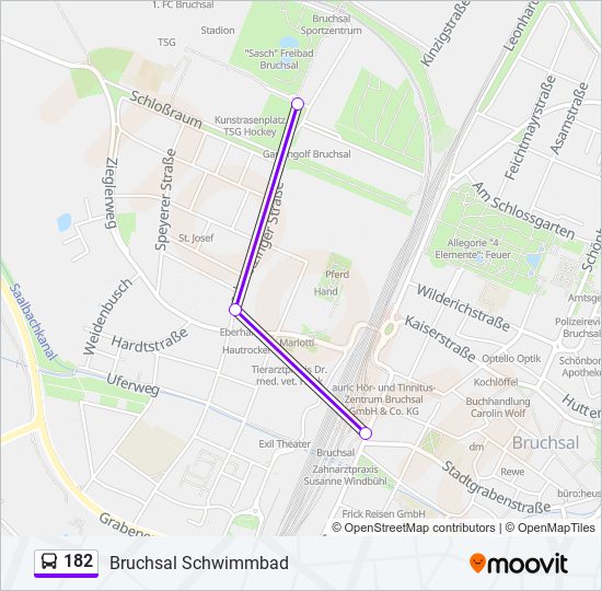 182 bus Line Map