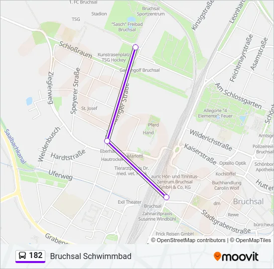 182 Bus Line Map