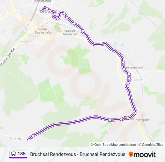 185 Bus Line Map