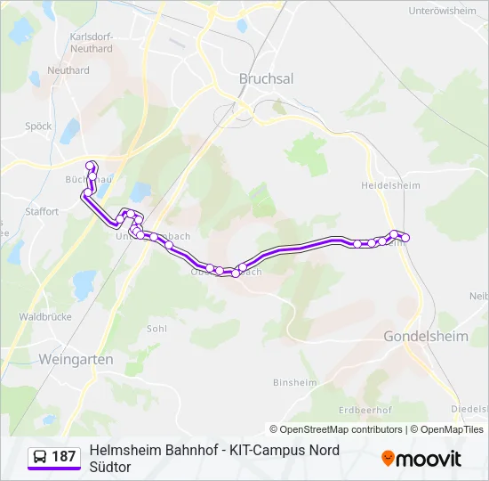 187 Bus Line Map