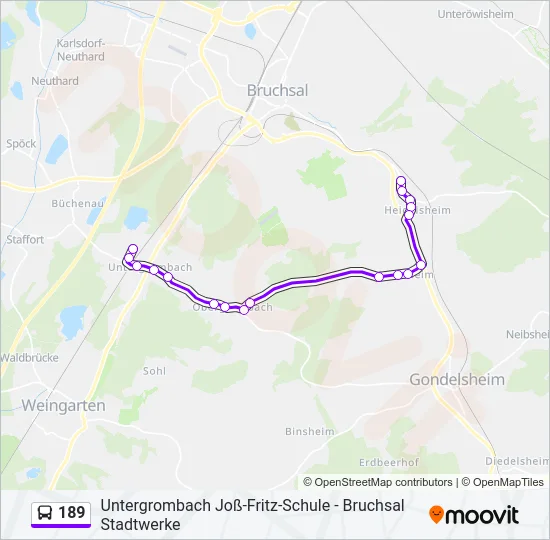 189 Bus Line Map