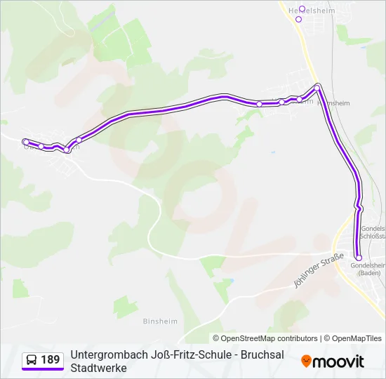 189 Bus Line Map
