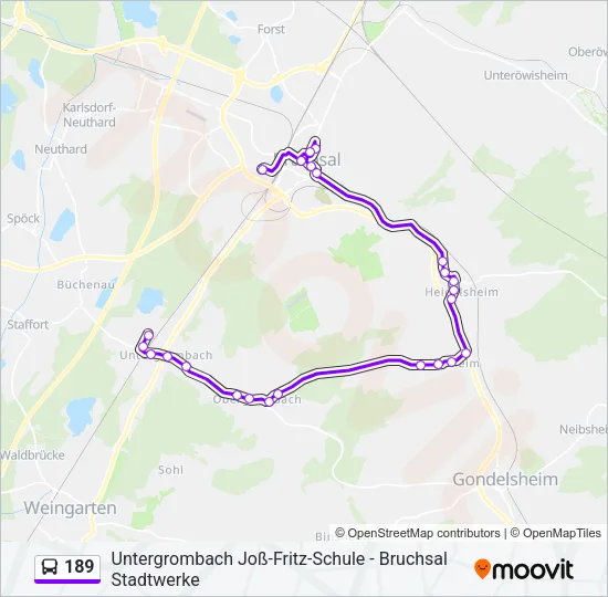 189 Bus Line Map