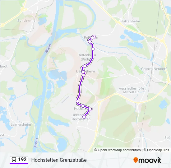 192 Bus Line Map