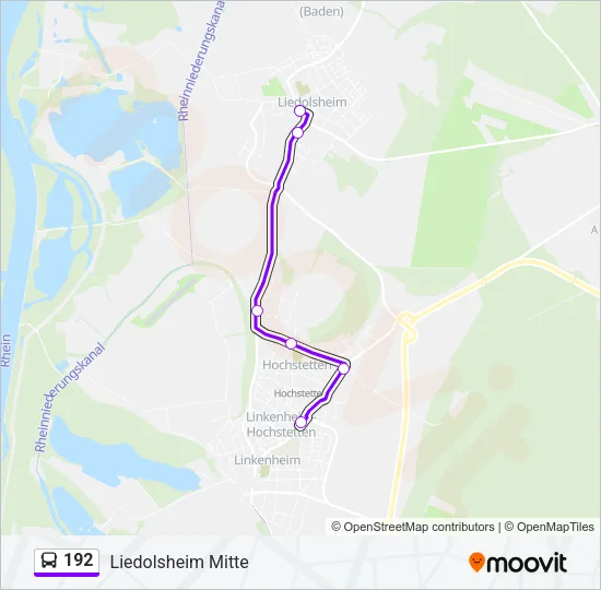 192 Bus Line Map