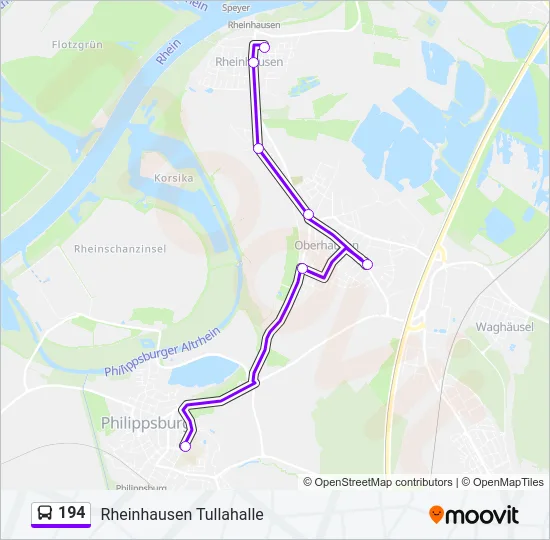 194 Bus Line Map