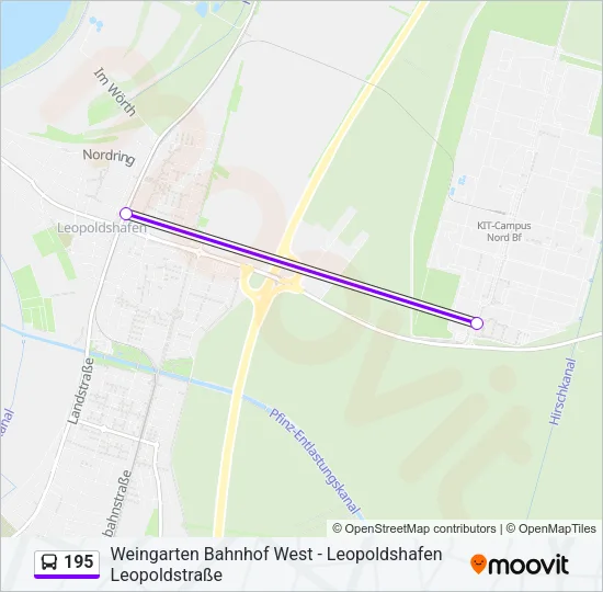 195 Bus Line Map