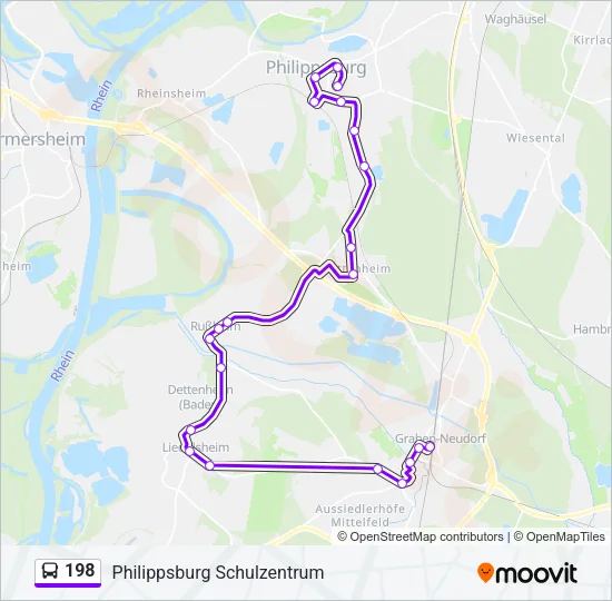 198 Bus Line Map