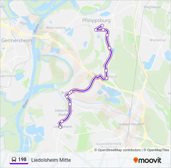 198 Bus Line Map