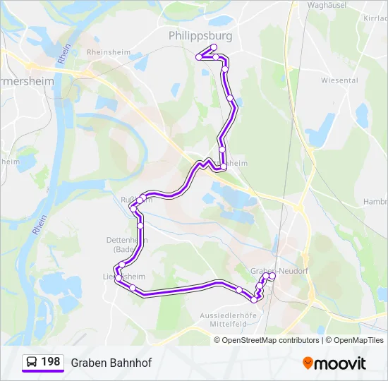 198 Bus Line Map