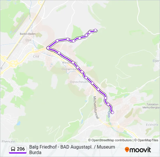 206 Bus Line Map