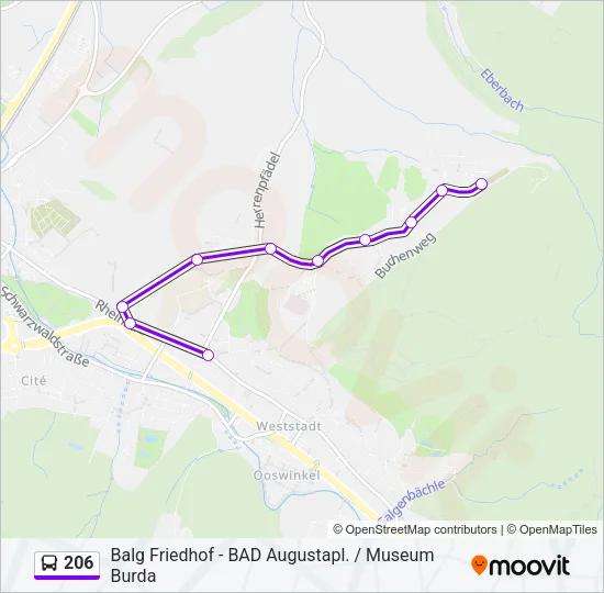 206 Bus Line Map