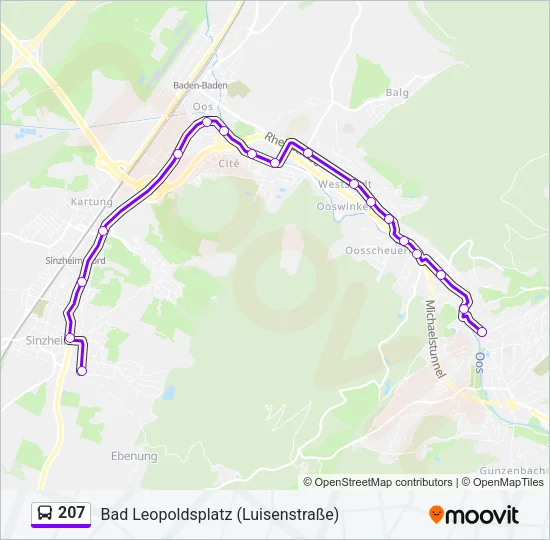 207 Bus Line Map