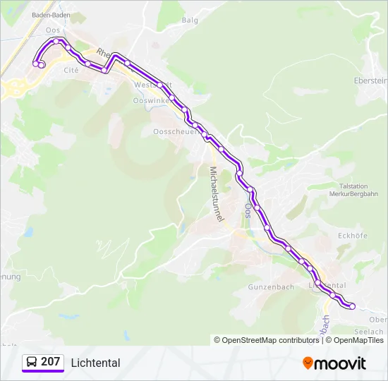 207 Bus Line Map