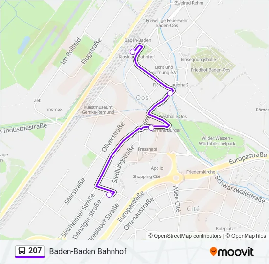 207 Bus Line Map