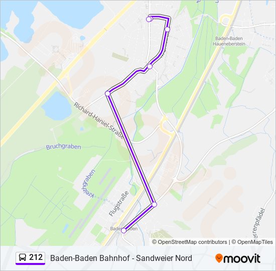 212 bus Line Map