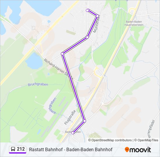 212 bus Line Map