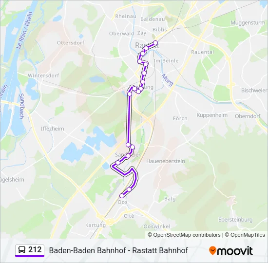 212 Bus Line Map