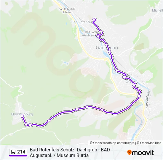 214 Bus Line Map