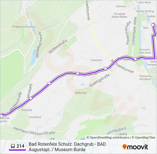 214 Bus Line Map