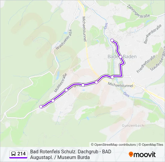 214 Bus Line Map