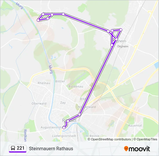 221 Bus Line Map