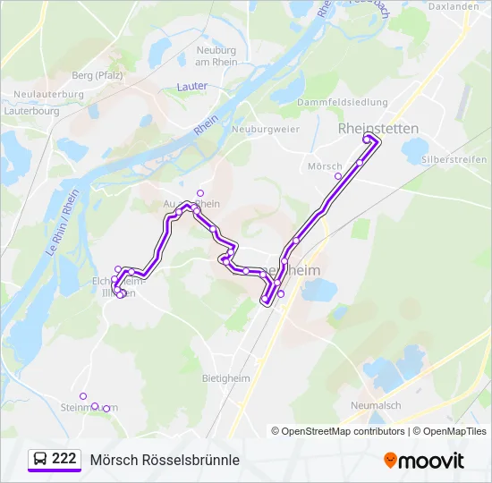 222 Bus Line Map