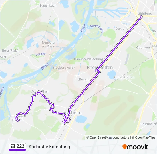 222 Bus Line Map