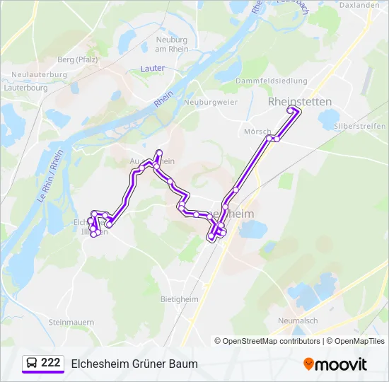222 Bus Line Map