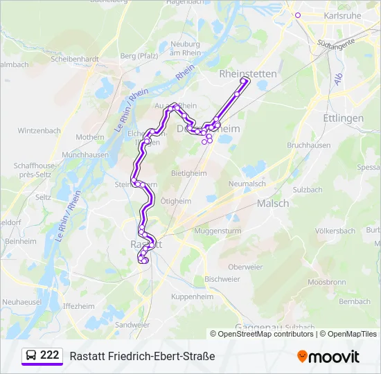 222 Bus Line Map