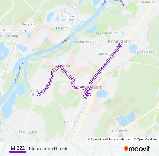 222 Bus Line Map