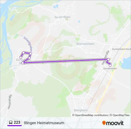 223 Bus Line Map