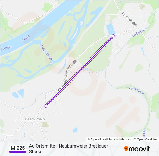 225 Bus Line Map