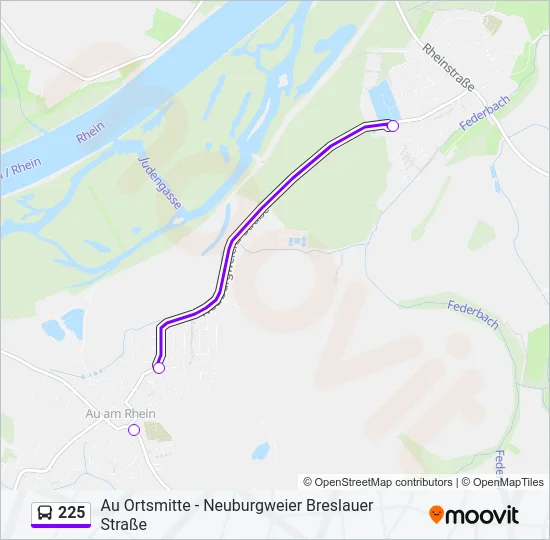 225 Bus Line Map