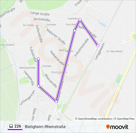226 Bus Line Map