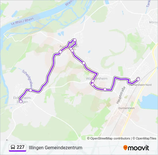 227 Bus Line Map