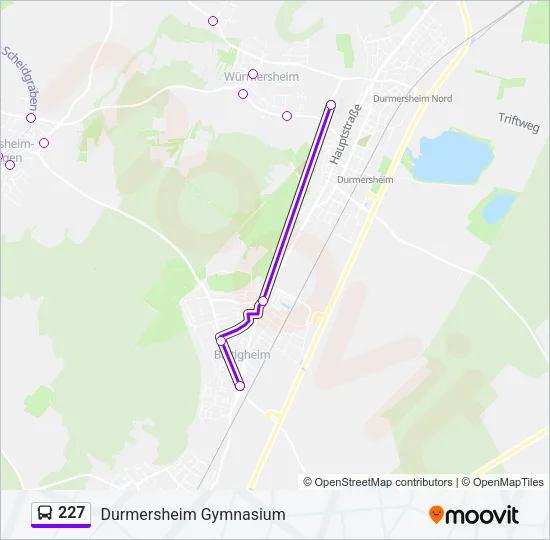 227 Bus Line Map