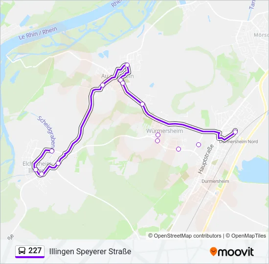 227 Bus Line Map