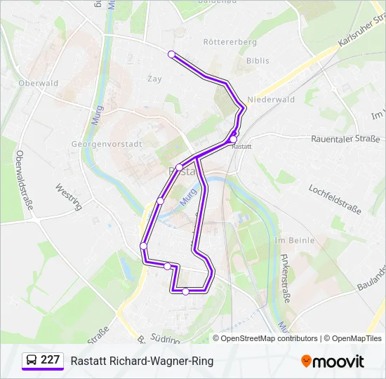 227 Bus Line Map