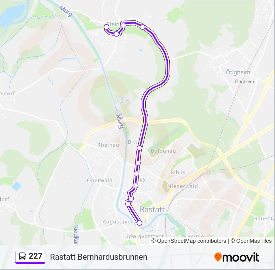 227 Bus Line Map