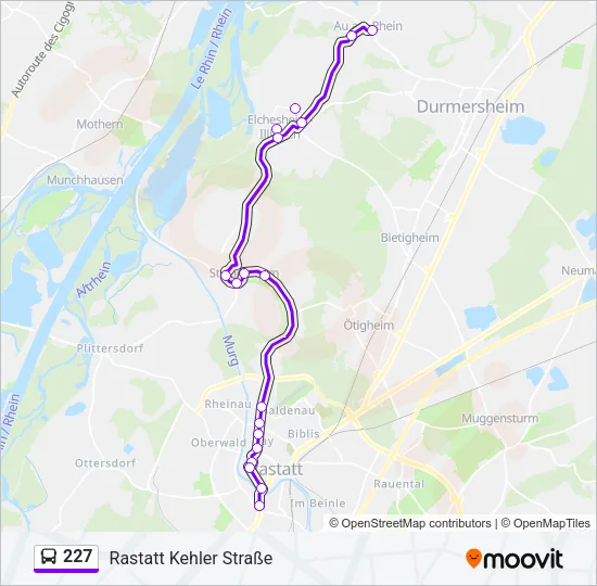 227 Bus Line Map
