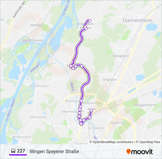 227 Bus Line Map
