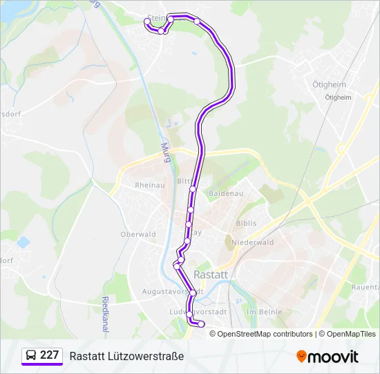 227 Bus Line Map