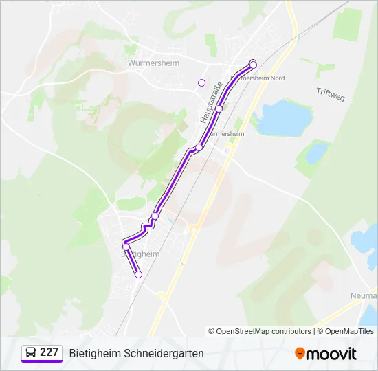 227 Bus Line Map