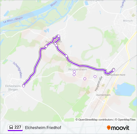 227 Bus Line Map